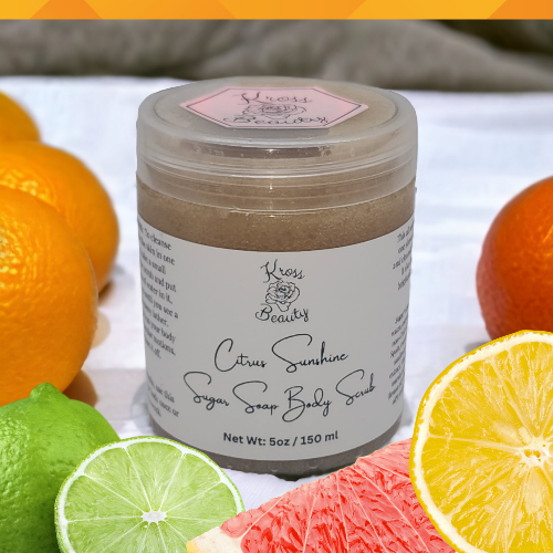"Citrus Sunshine" TRAVEL SIZE 5oz Sugar Soap Body Scrub