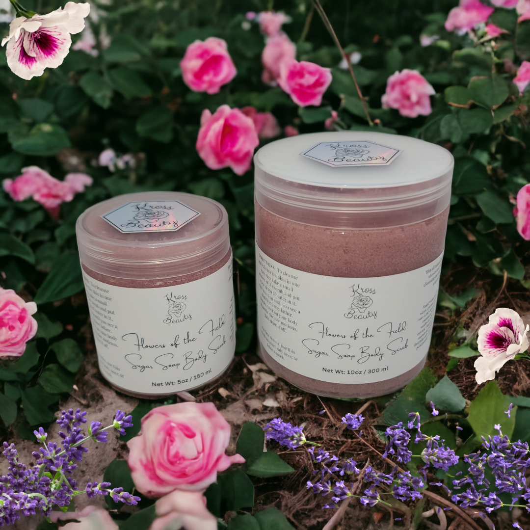 "Flowers of the Field" FULL SIZE 10oz Sugar Soap Body Scrub