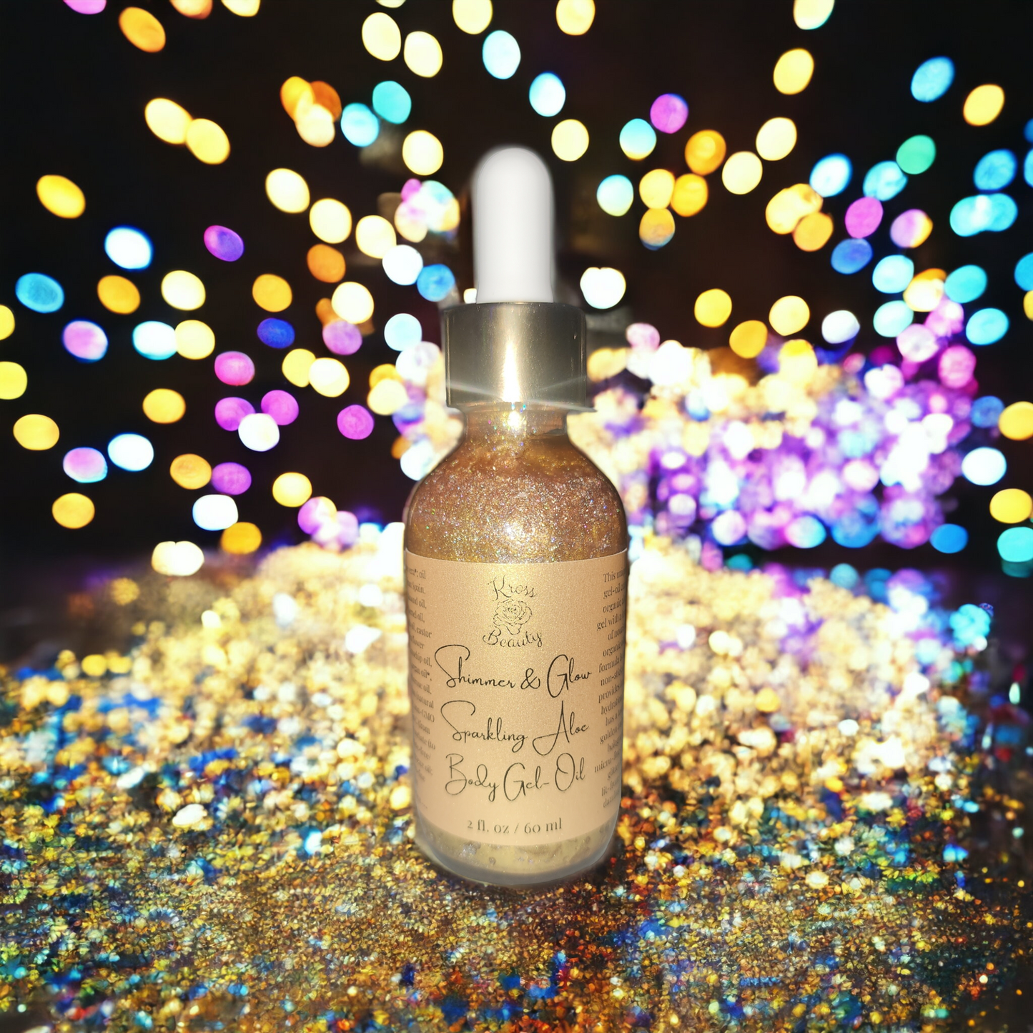 "Shimmer & Glow" Sparkling Aloe Body Gel-Oil