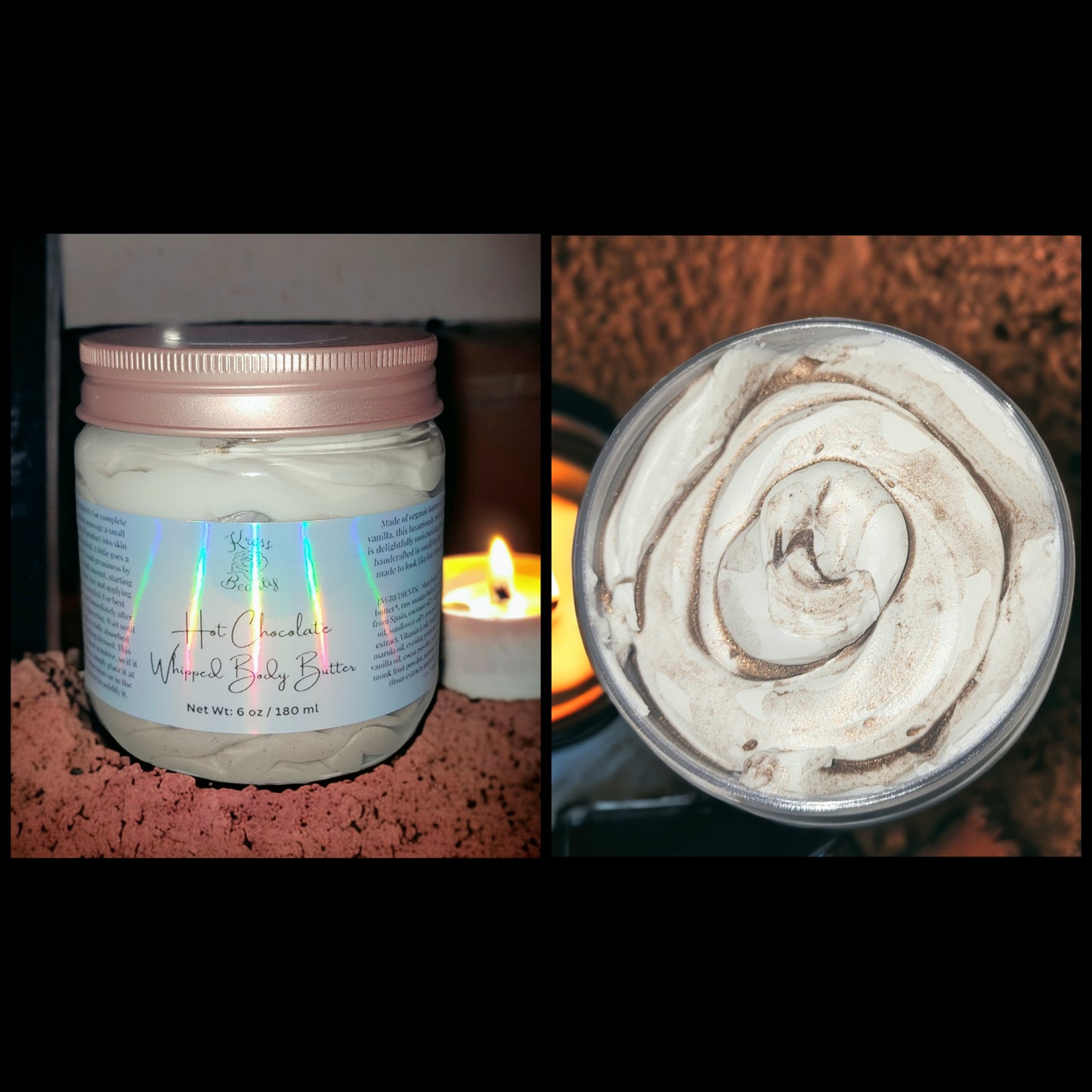 "Hot Chocolate" (6 oz) Organic Whipped Body Butter