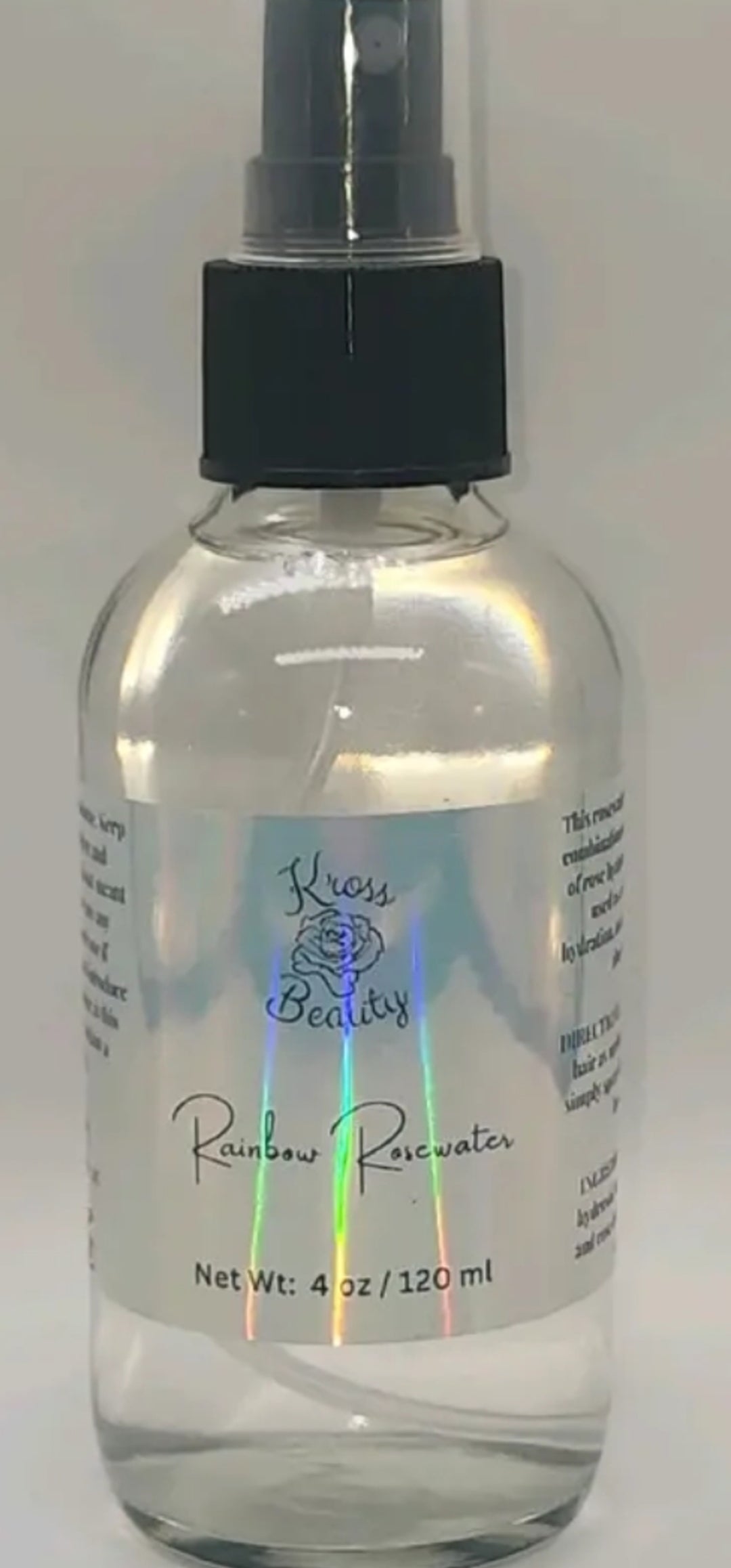 FULL SIZE Rainbow Rosewater Spray (4 oz / 120 ml)