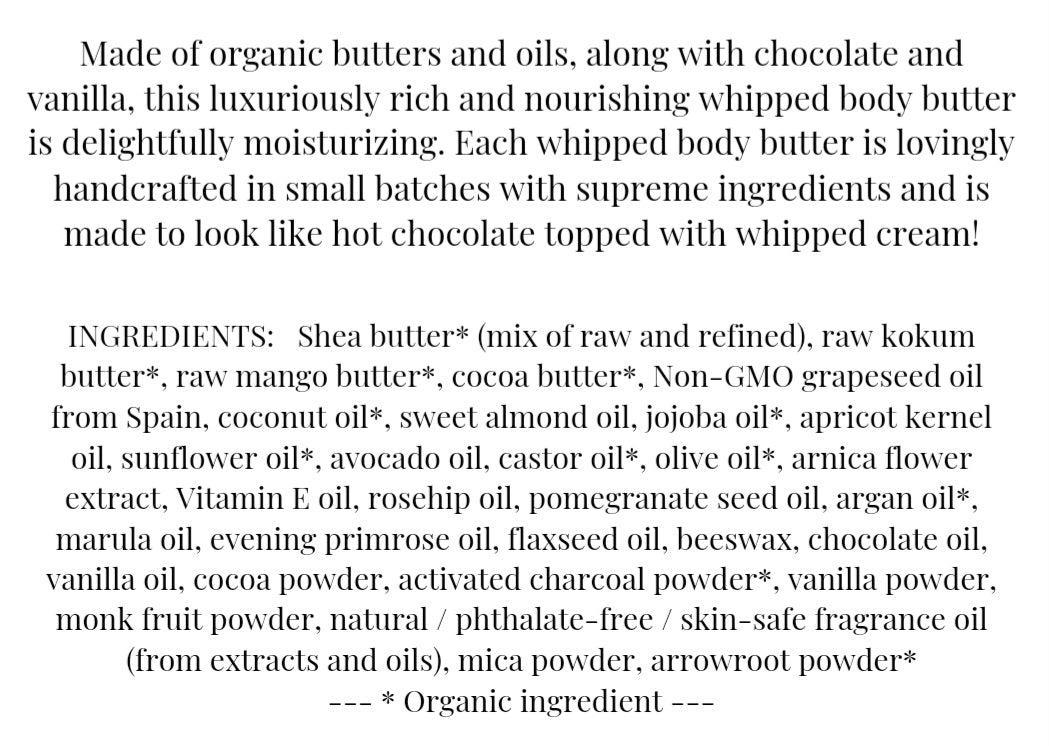 (SAMPLER TIN) "Hot Chocolate" Whipped Body Butter