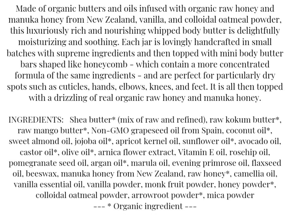 "Promised Land" (6oz) Organic Whipped Body Butter