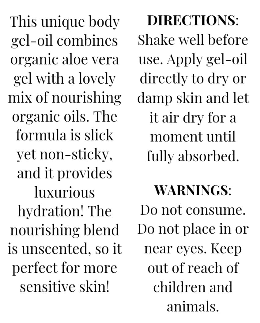 "Nourishing Aloe" Body Gel-Oil