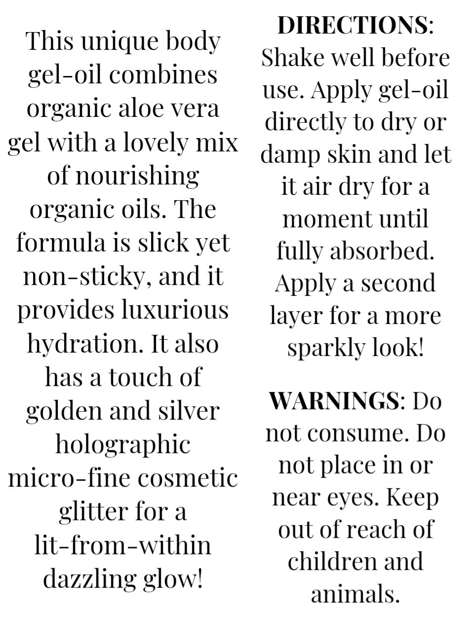 "Shimmer & Glow" Sparkling Aloe Body Gel-Oil