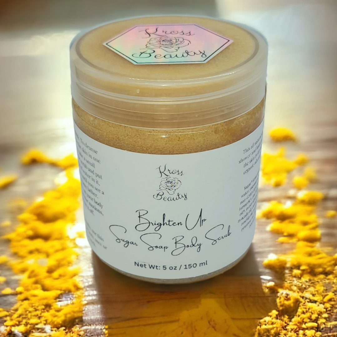 "Brighten Up" Turmeric TRAVEL SIZE 5oz Sugar Soap Body Scrub