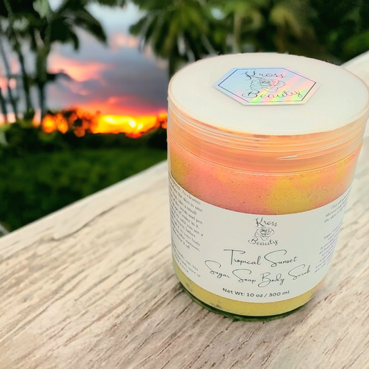 "Tropical Sunset" FULL SIZE 10oz Sugar Soap Body Scrub