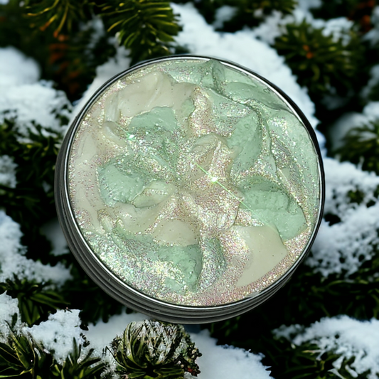 (SAMPLER TIN) Snow-Covered Forest Whipped Body Butter