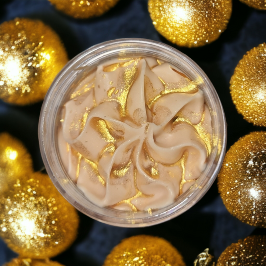 (SAMPLER TIN) "Three Kings" Luxury 24k Gold Whipped Body Butter