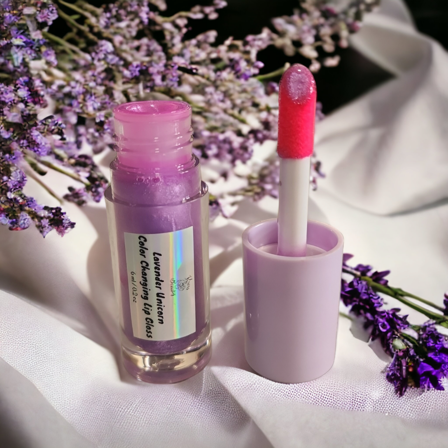 "Lavender Unicorn" Color-Changing Aromatherapy Lip Gloss