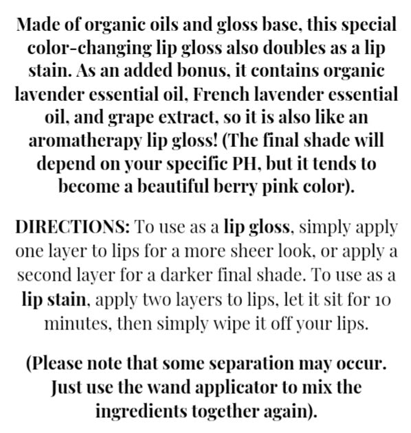 "Lavender Unicorn" Color-Changing Aromatherapy Lip Gloss