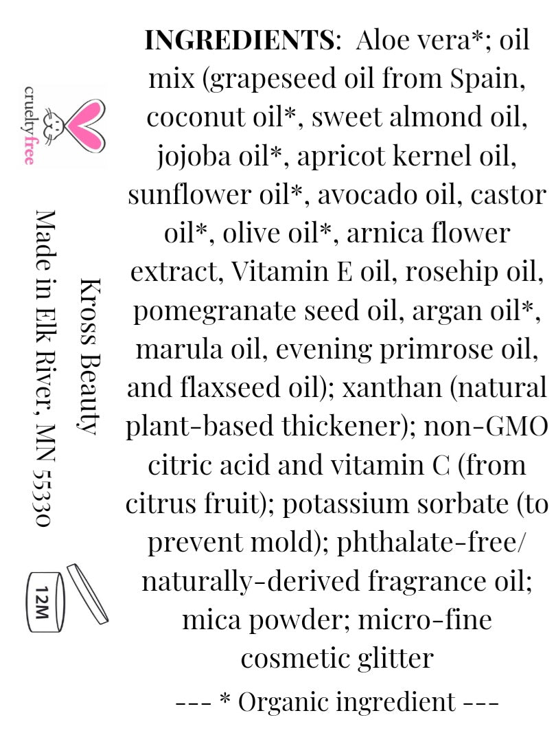 "Shimmer & Glow" Sparkling Aloe Body Gel-Oil